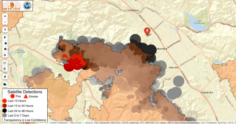 map of fire in california